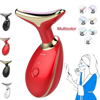 Electric Face Massager Wrinkle Remover Led Photon Face Beauty Device (1 Pc  Plastic)