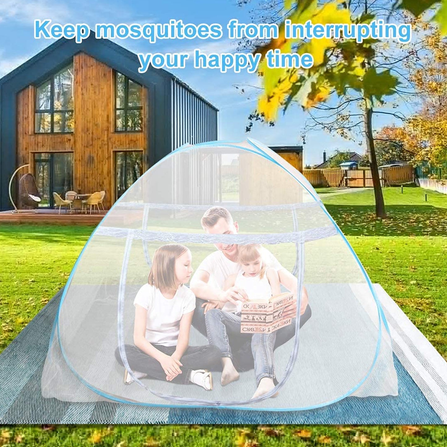 Premium Polyester Foldable Mosquito Net Tent (100 Cm Long  1 Pc)