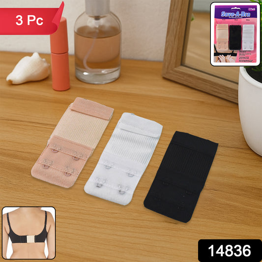 Adjustable 3-piece Bra Extender Set With 2-hook
