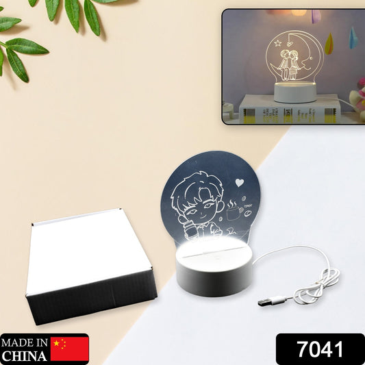 7041   3d Led Night Light Desk Lamp Lighting Lamp Practical 3d Night Light Creative Dream Sleep Led Desk Lamp Bedroom Bedside Light