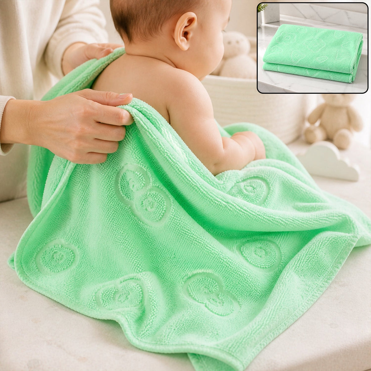 Soft Microfiber Bath Towel With Absorbent Fabric For Shower And Daily Use (1 Pc)