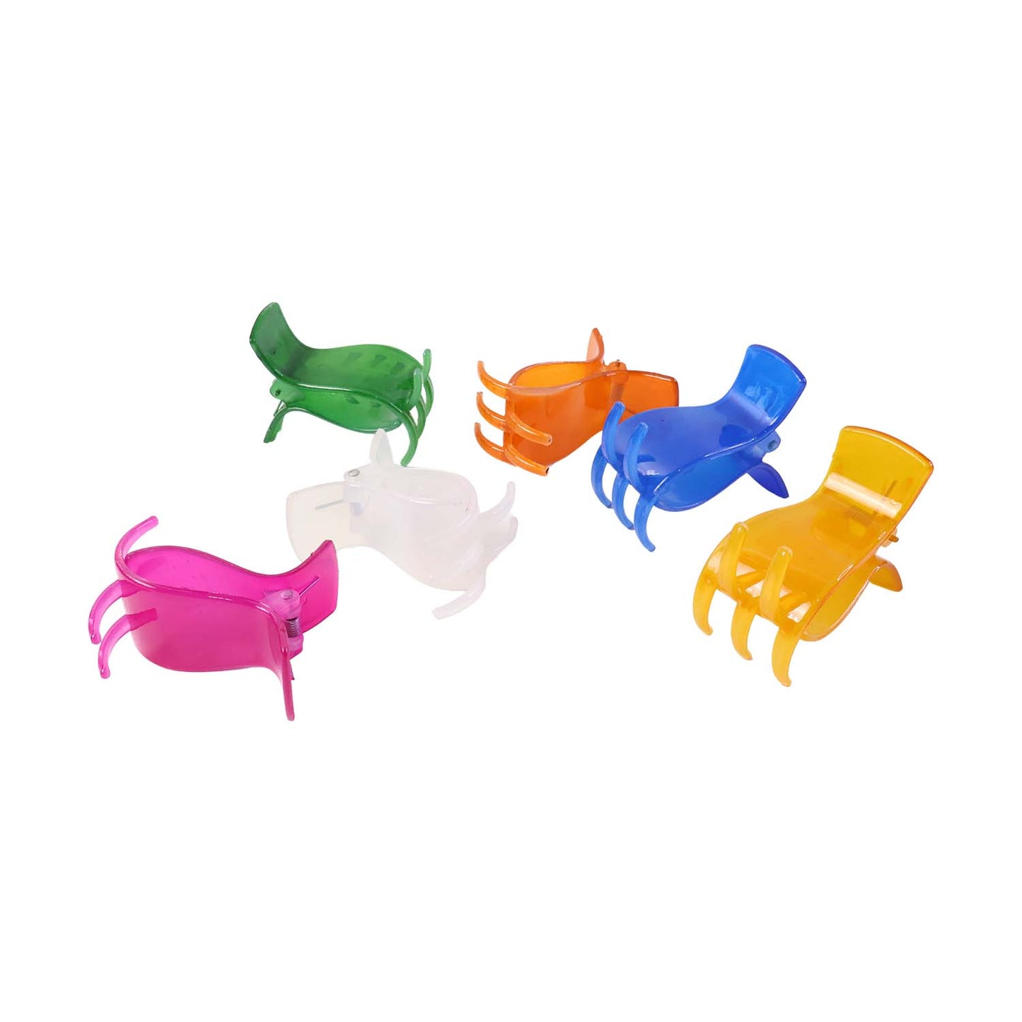 Mini Hair Claw Clips For Girls  6 Pc Colorful Small Hair Clamps