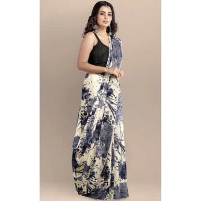 Women's Joya Silk Saree with Blouse (Black, 5-6 Mtrs)