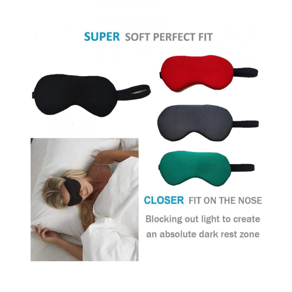 Generic Solid Lycra Foam Eyemasks (Black)