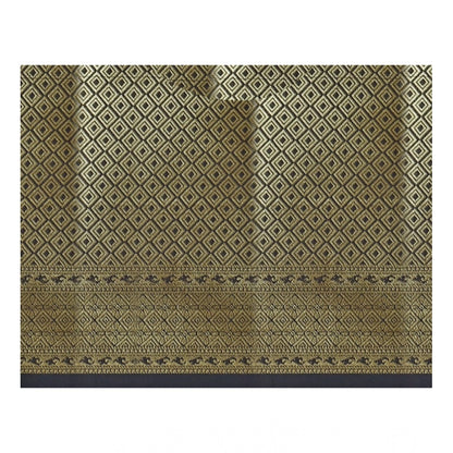 Women's Jacquard Woven Saree With Unstitched Blouse 5.5Mtr (Red)