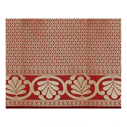 Women's Jacquard Woven Saree With Unstitched Blouse 5.5Mtr (Black)