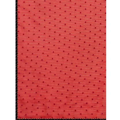 Women's Silk Blend Embellished Saree With Unstitched Blouse 5.5Mtr (Red)
