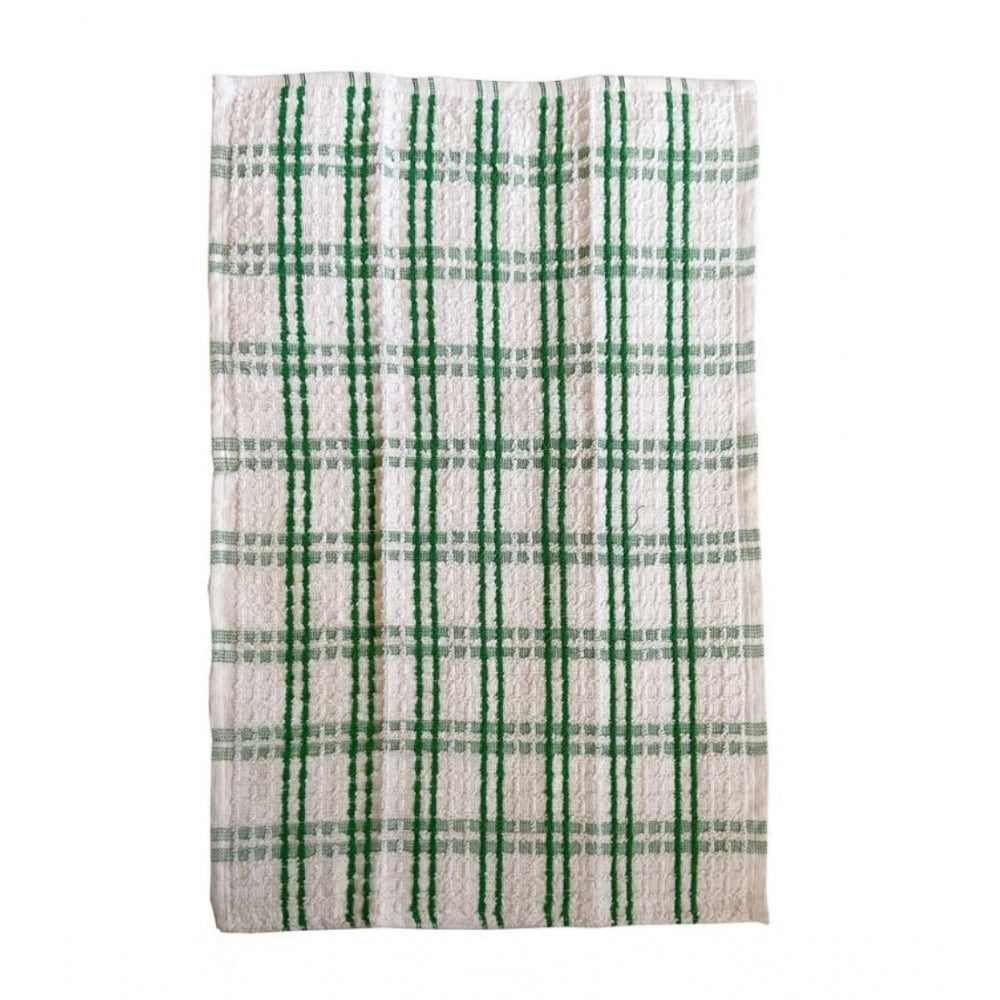 Generic Pack Of_6 Cotton Checkered Kitchen Towel Sets (Green)
