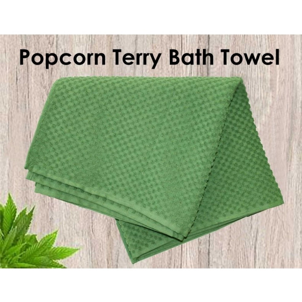 Generic Cotton Popcorn Weave Bath Towels (Green)