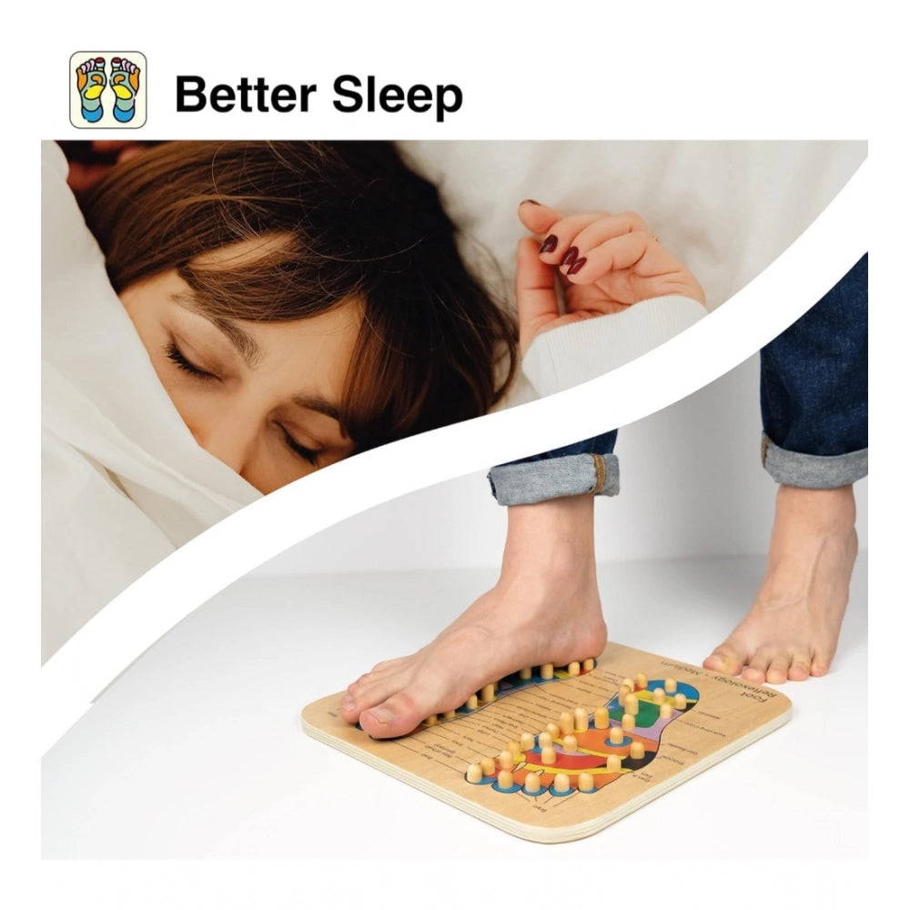 Generic Wood Point Foot Massager For Reflexology Trigger Feet  (Wood)