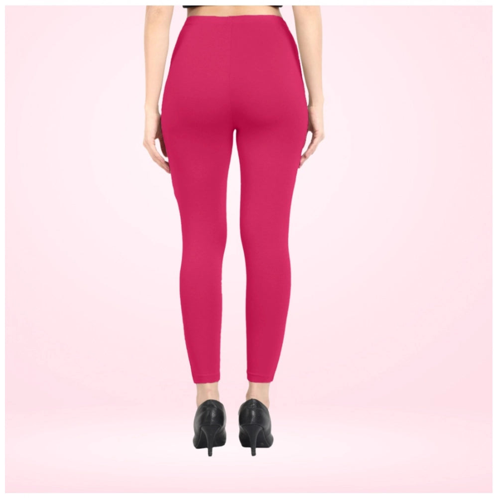 Generic Women's Cotton Blended Solid Ankle legging (Rani)
