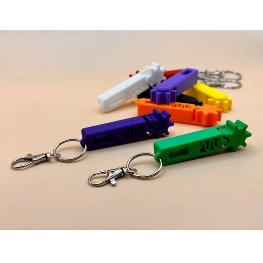 Generic Plastic Pack Of_2 Gear Click Fidget Keychain (Multicolor)