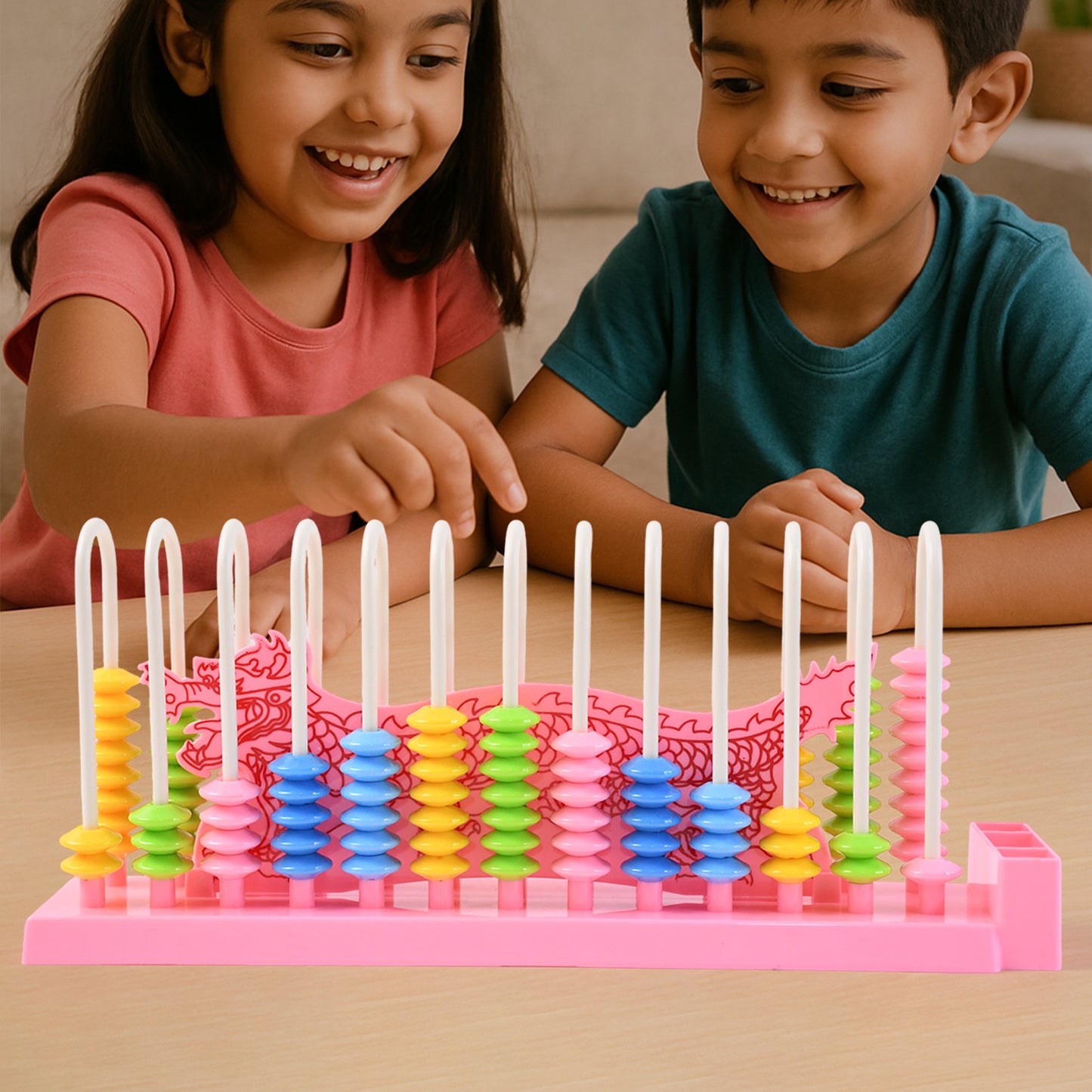 Abacus 13 Rods Counting Abacuses Toy Bead Educational Tools (1 Set  Mix Color)