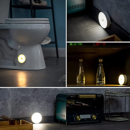 8 Led Night Lights With Usb Charging  Double-sided Adhesive Pads(1 Pc)