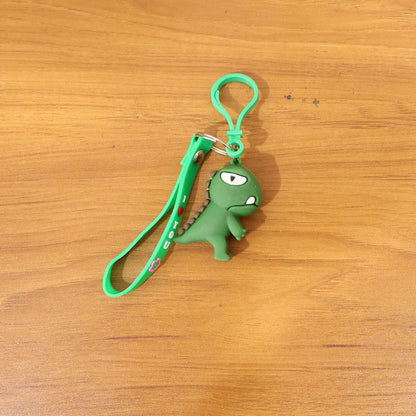 Cute Dinosaur Cartoon Silicone Keychain (1 Pc)