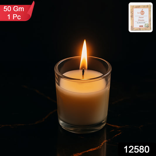 Inlief Scented Votive Jar Candle In Glass  Sweet Dreams Soy Blend Candle (50 Gm)