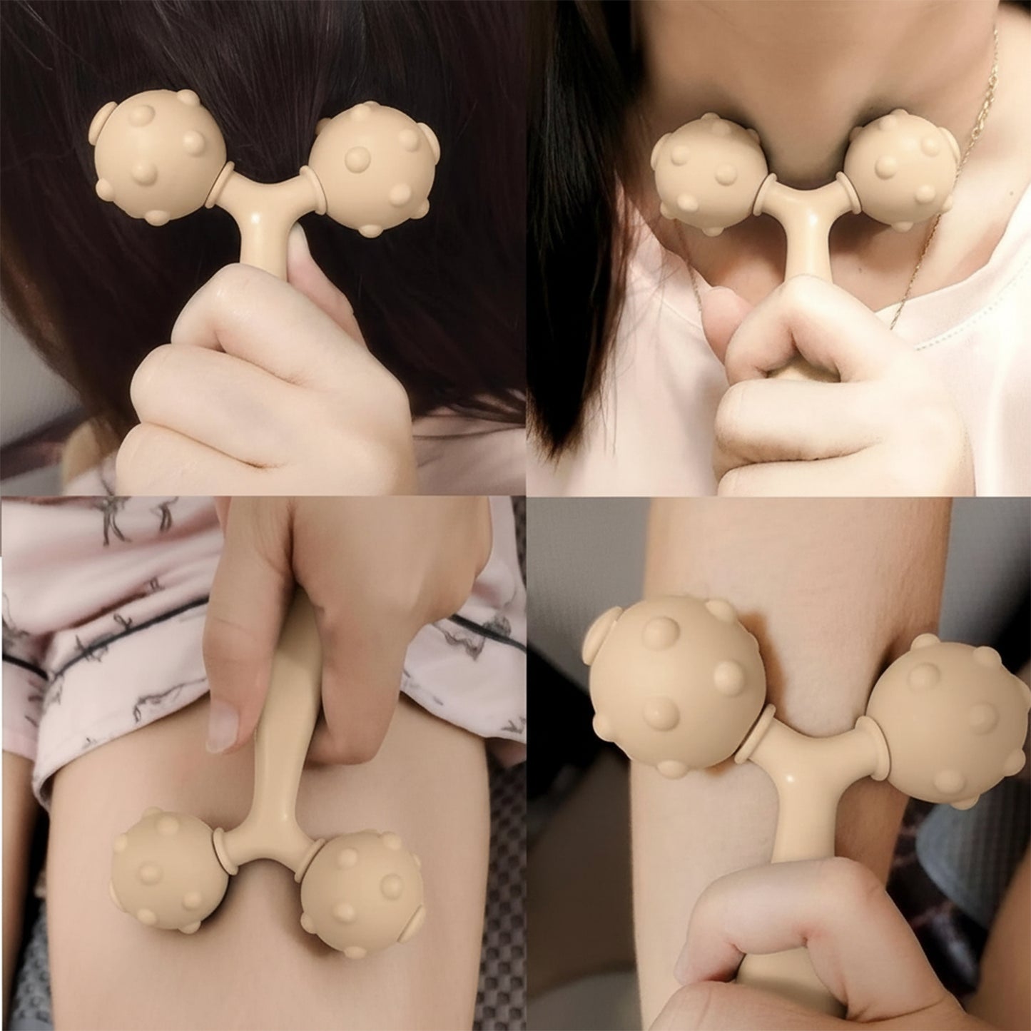Dual Ball Facial And Body Massage Roller - 1 Pc
