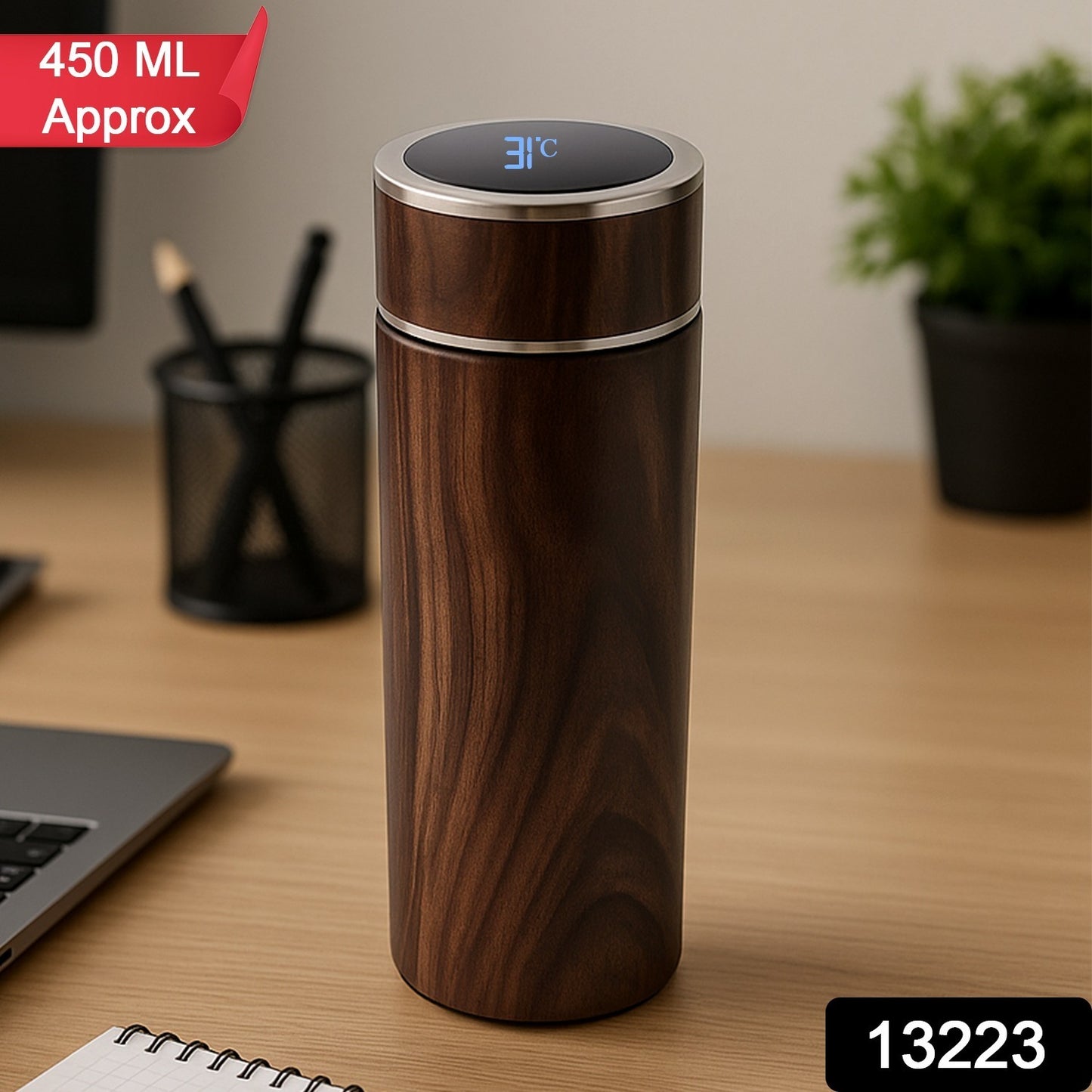 Luxury Digital Temperature Display Smart Flask  450 Ml Approx (1 Pc)