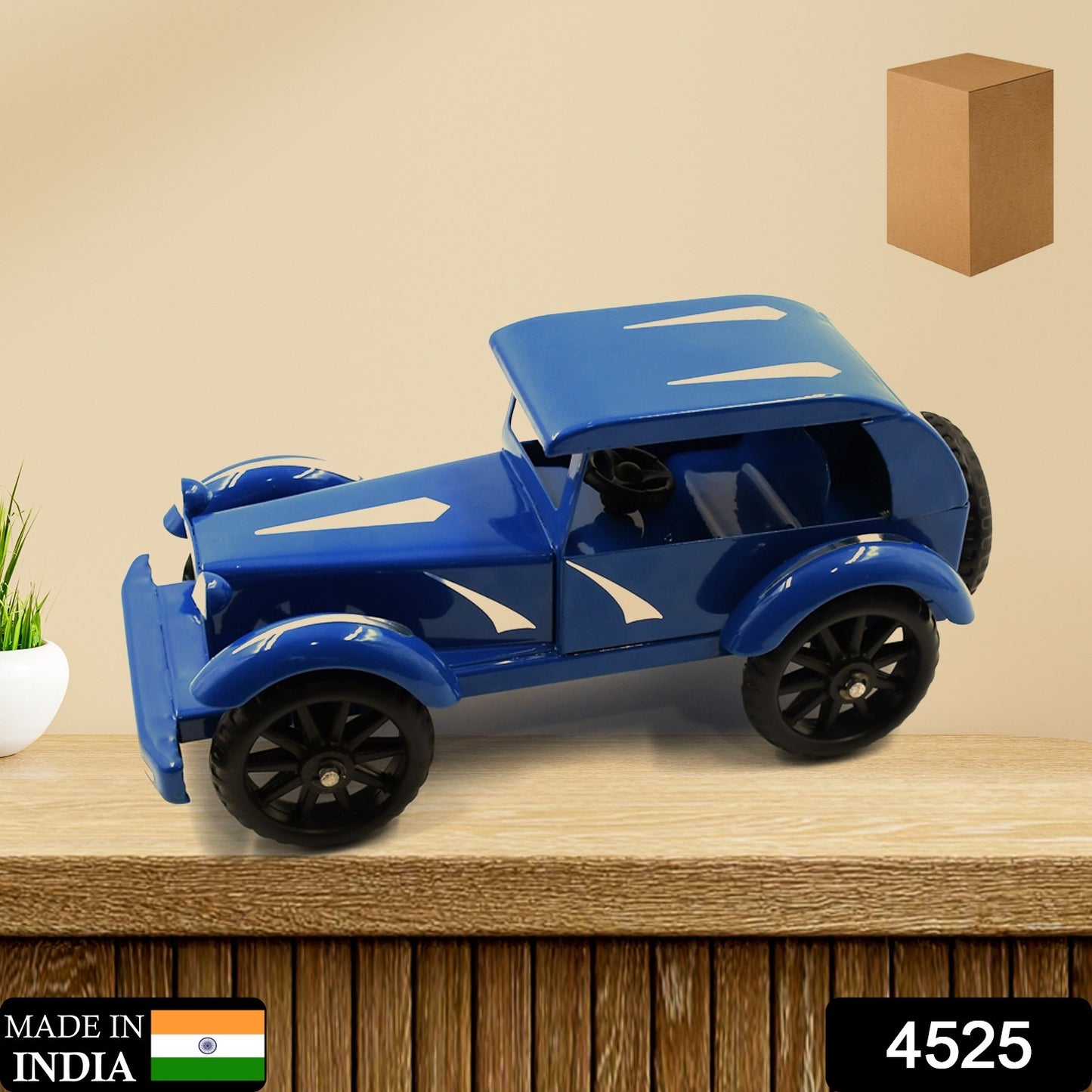4525 Vintage Metal Car 10 Inch Big Unbreakable Full Metal Body Car Vintage Car Toy Model Alloy Model Retro Car Model Toy Vehicle Classic Car Metal Vintage Car