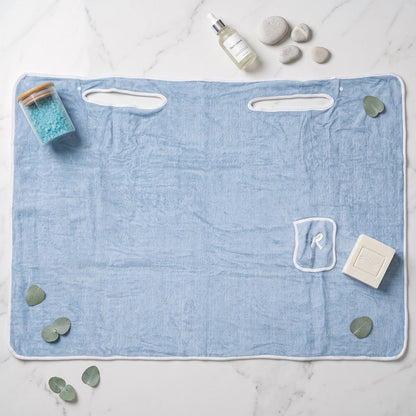 Soft Absorbent Cotton Bath Towel With Wearable Wrap And Handy Side Pocket (1 Pc)