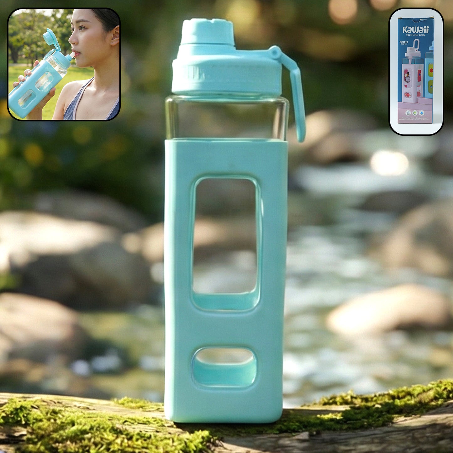Premium 900 Ml Leak Proof Plastic Water Bottle