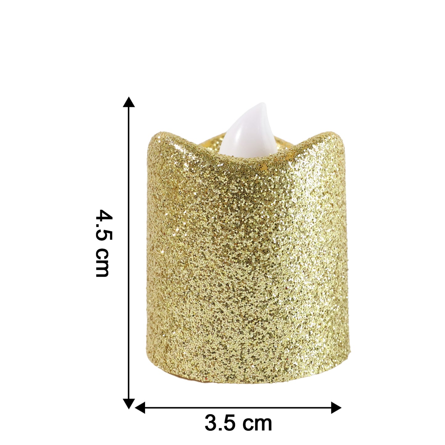 Christmas Premium Glitter Led Tealight Candles (9 Pc Set)