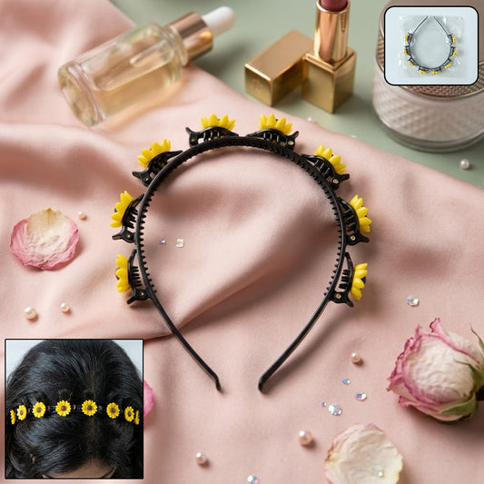 Sunflower Design Floral Clip Hair Band 1 Pc