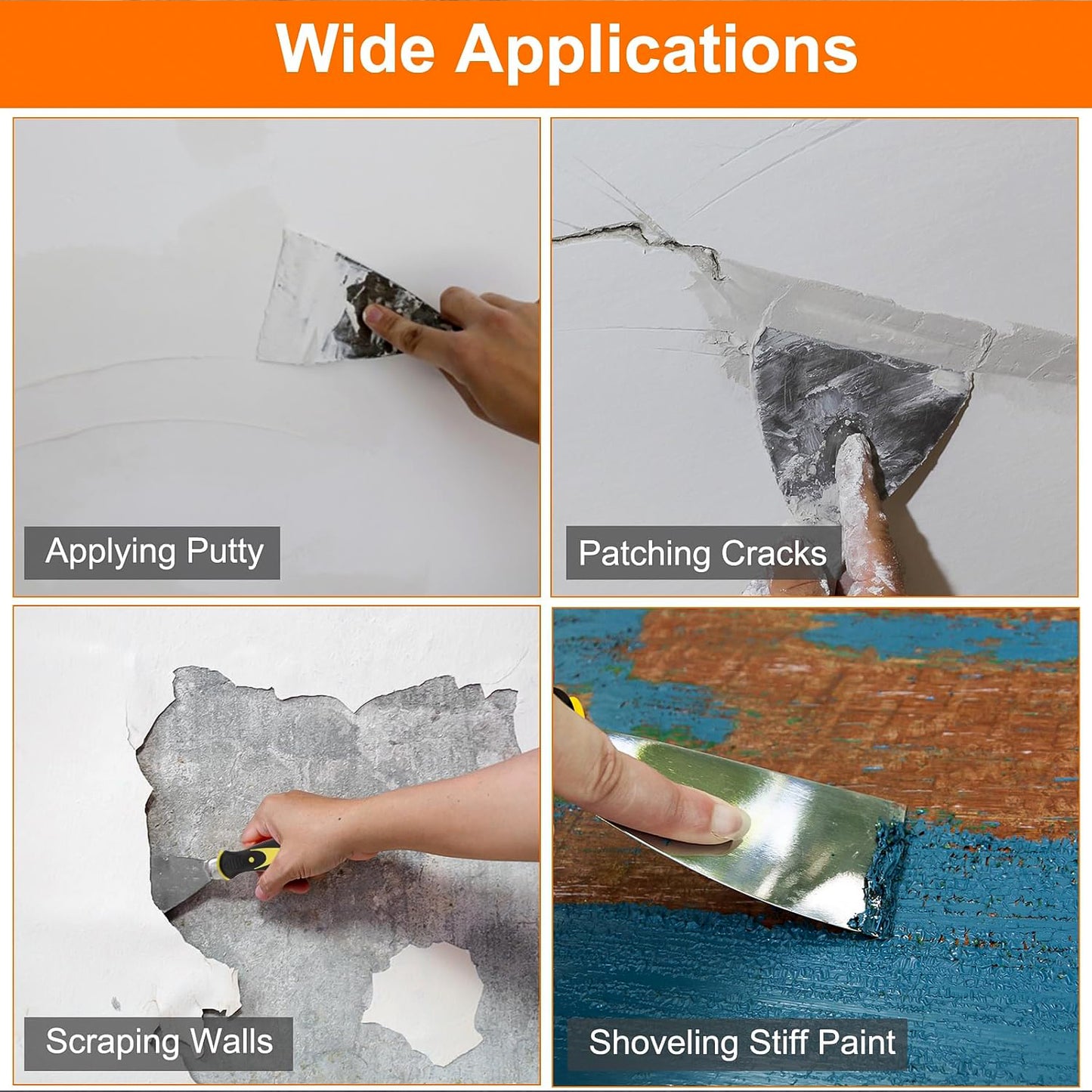 Stainless Steel Putty Knife  Wall Scraper - (100mm  1 Pc)