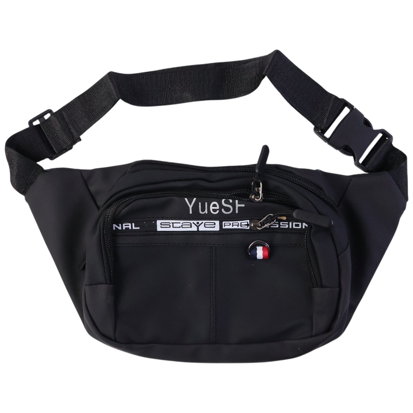 Stylish Multi-pocket Black Waist Bag  Fanny Pack (1 Pc)