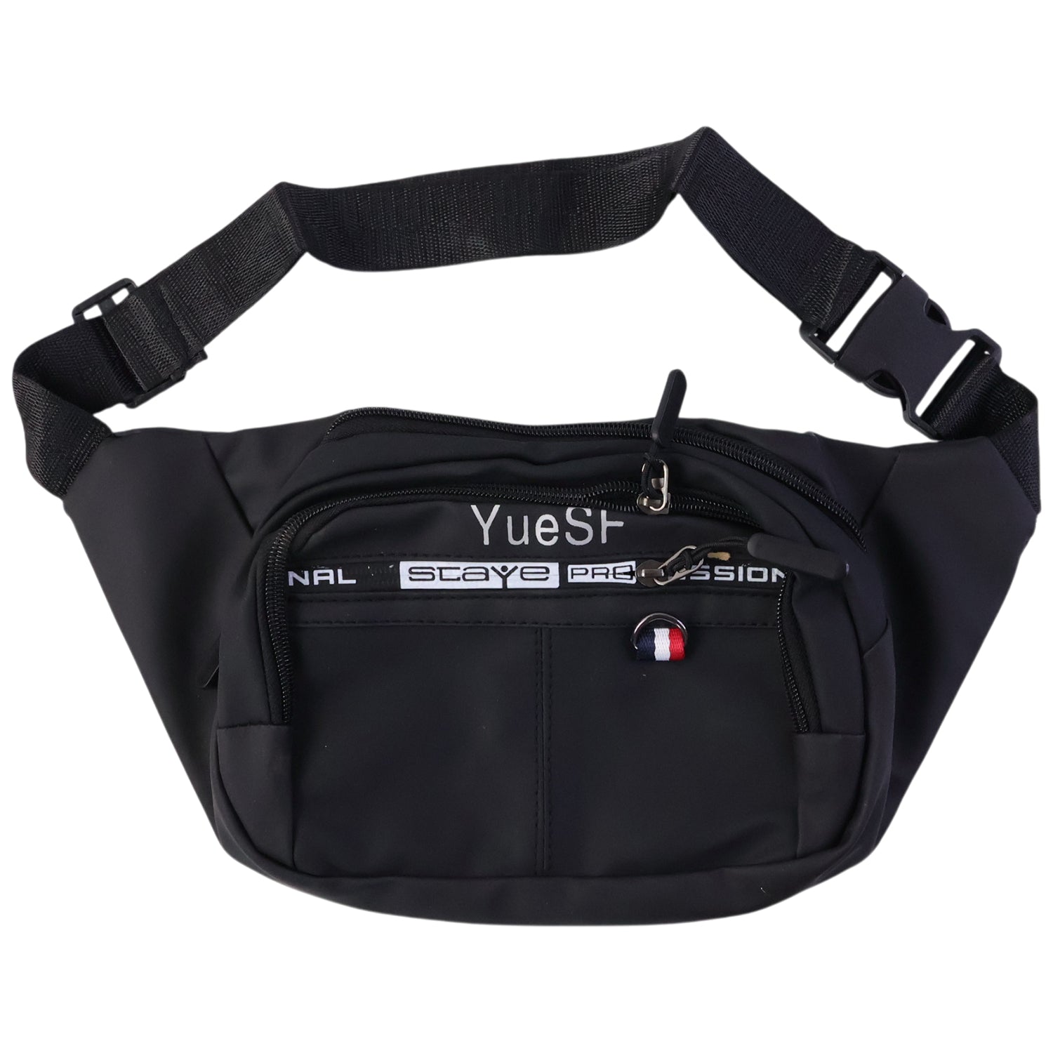 Stylish Multi-pocket Black Waist Bag  Fanny Pack (1 Pc)