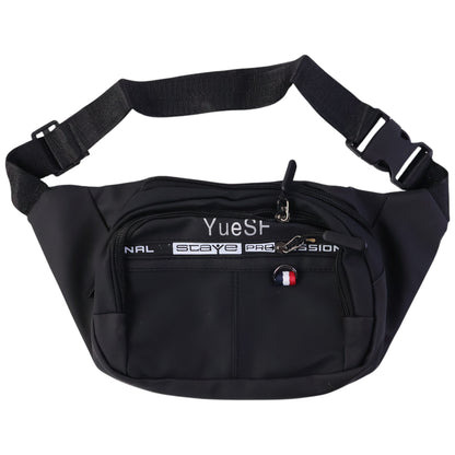 Stylish Multi-pocket Black Waist Bag  Fanny Pack (1 Pc)
