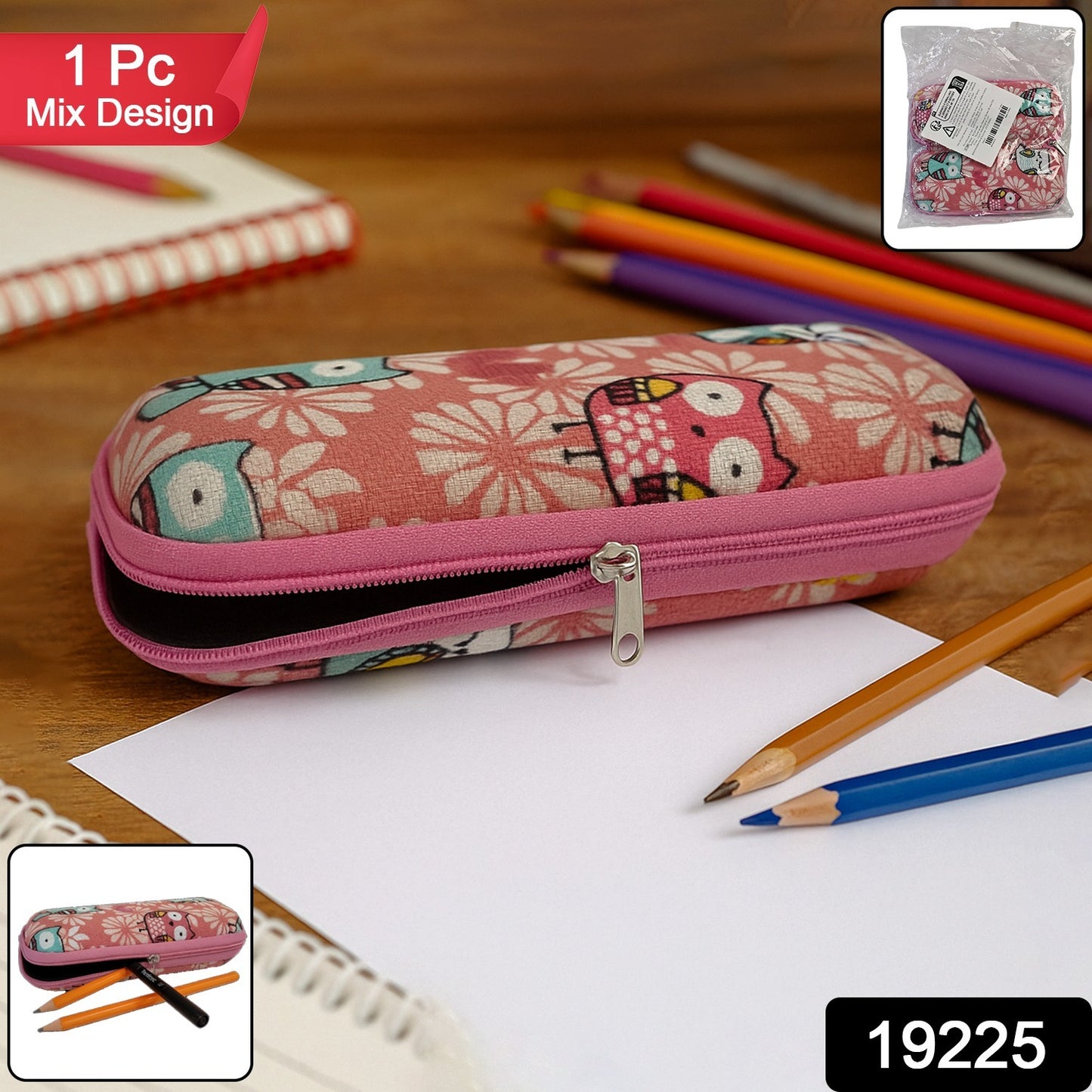 Durable Zipper Pencil Pouch Case - (1 Pc)