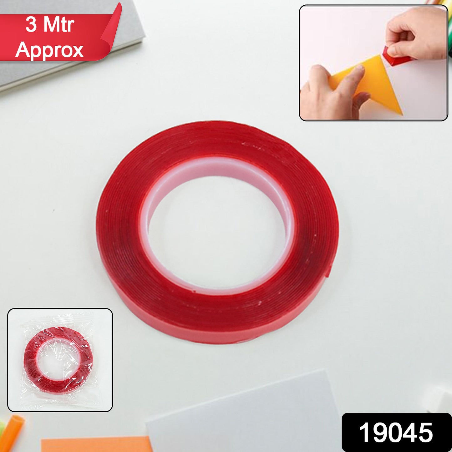 Heavy Duty Transparent Acrylic Foam Mounting Tape (3 Mtr Approx  1 Pc)