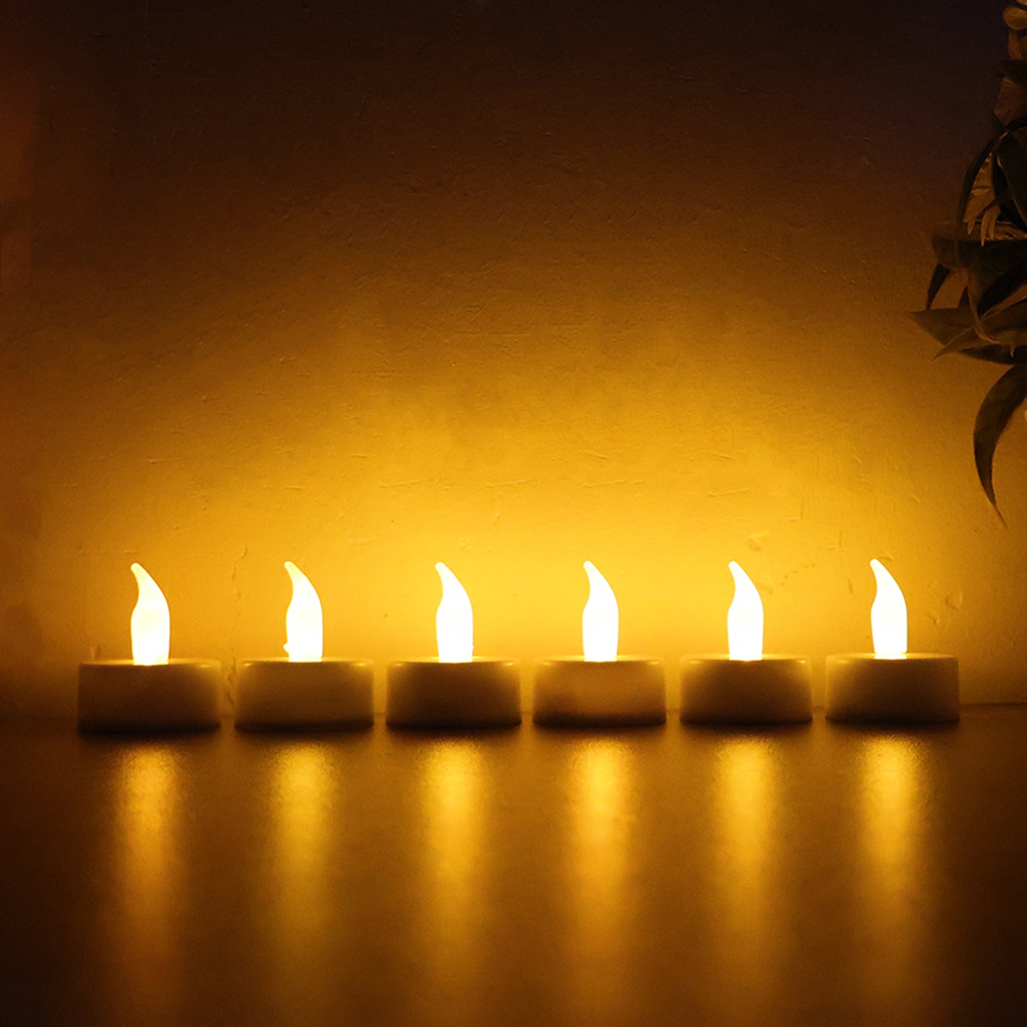 Led Flameless Tealight Candles Lights (6 Pc)