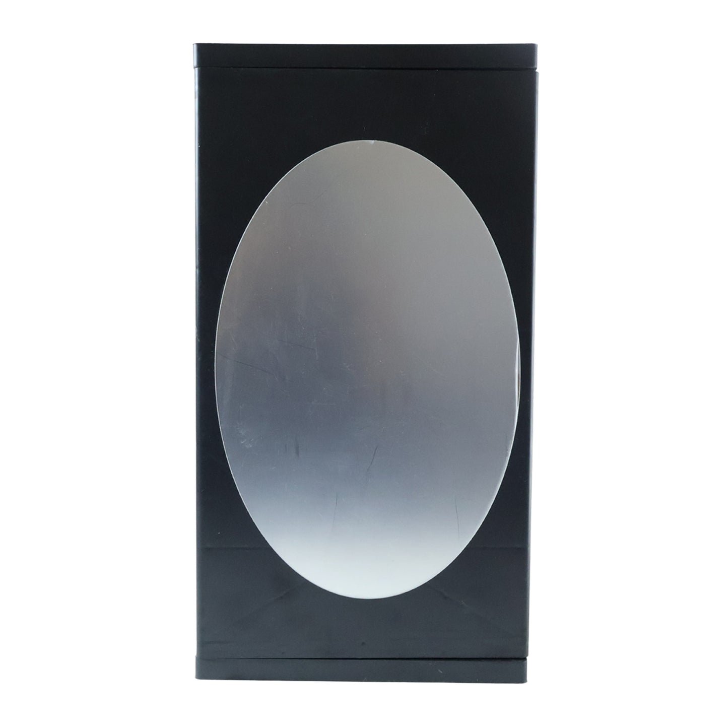 Wall Mounted Black Rotating Storage Cabinet Organizer (1 Pc 22x42 Cm)