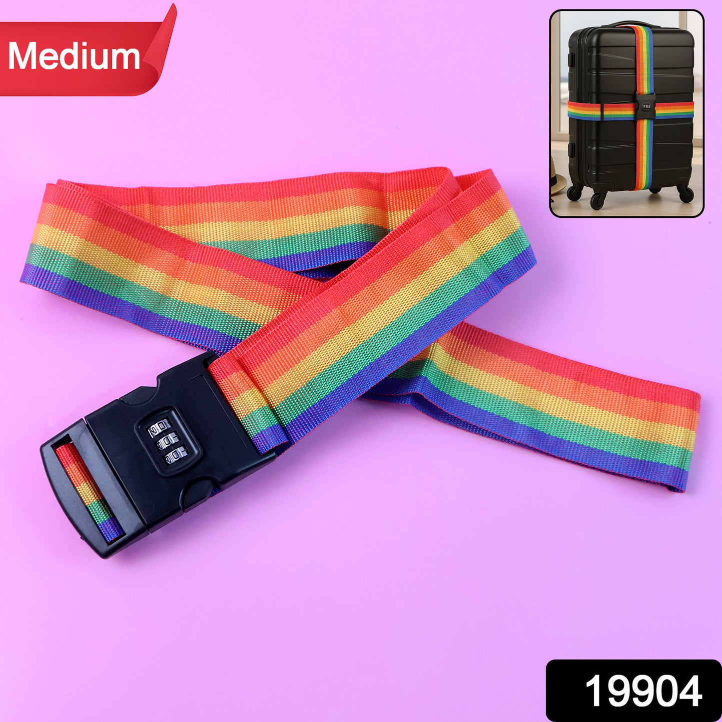 Adjustable Luggage Security Strap - (1 Pc)