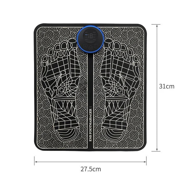 Ems Foot Massager Electric Feet Massager Deep Kneading Circulation Foot Booster For Feet And Legs Muscle Stimulator Folding Portable Electric Massage Machine