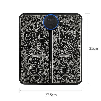 Ems Foot Massager Electric Feet Massager Deep Kneading Circulation Foot Booster For Feet And Legs Muscle Stimulator Folding Portable Electric Massage Machine