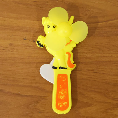 Hand Press Mini Portable Cartoon Fan Toy (1 Pc Mix Color  Design)