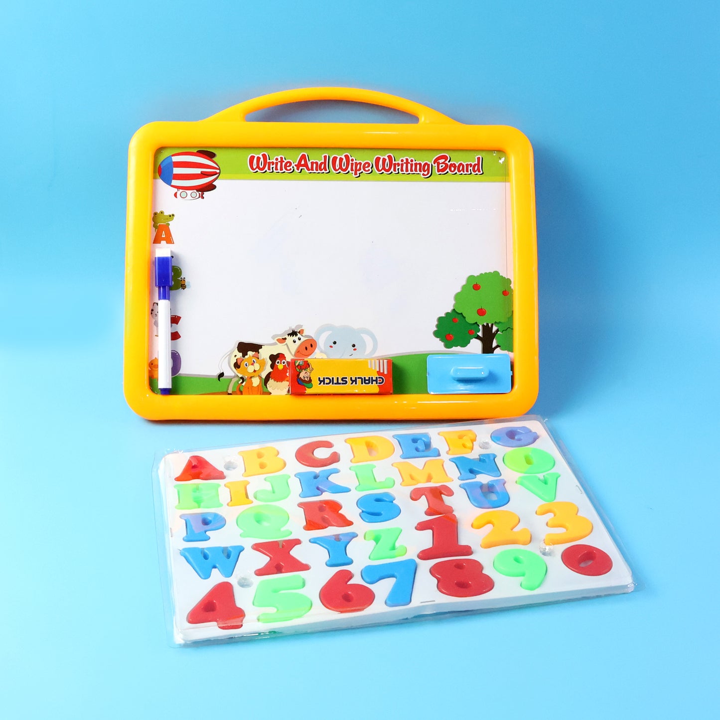 2-in-1 Kids Writing Board Set  Double-sided Whiteboard  Blackboard