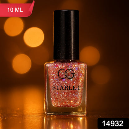 Og Beauty Metallic Rose Starlet Glitter Nail Paint (10 Ml  1 Pc)