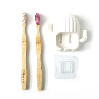 Premium Wall Mounted Toothbrush Holder Set (1 Set)