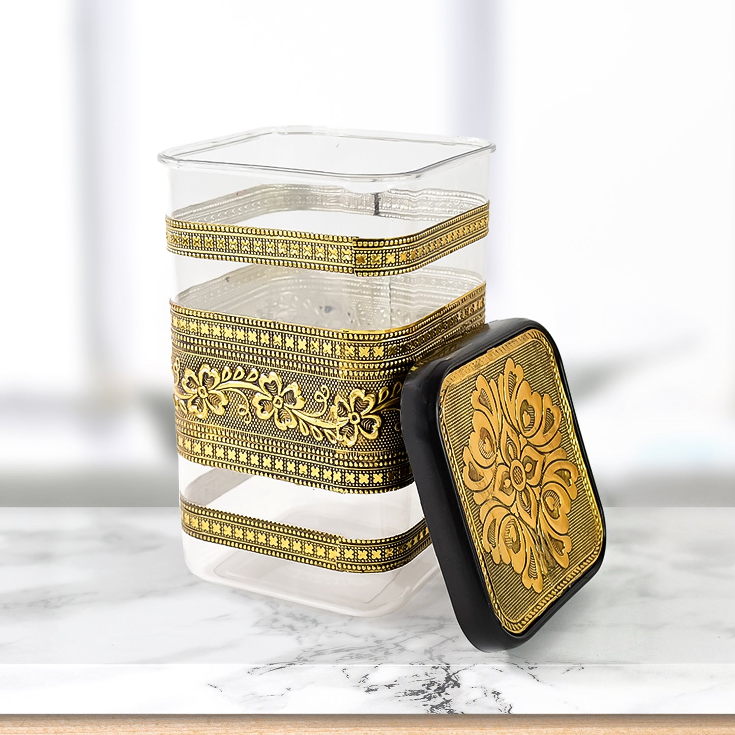 Plastic Rajwadi Container 2pcs Set 1100ml