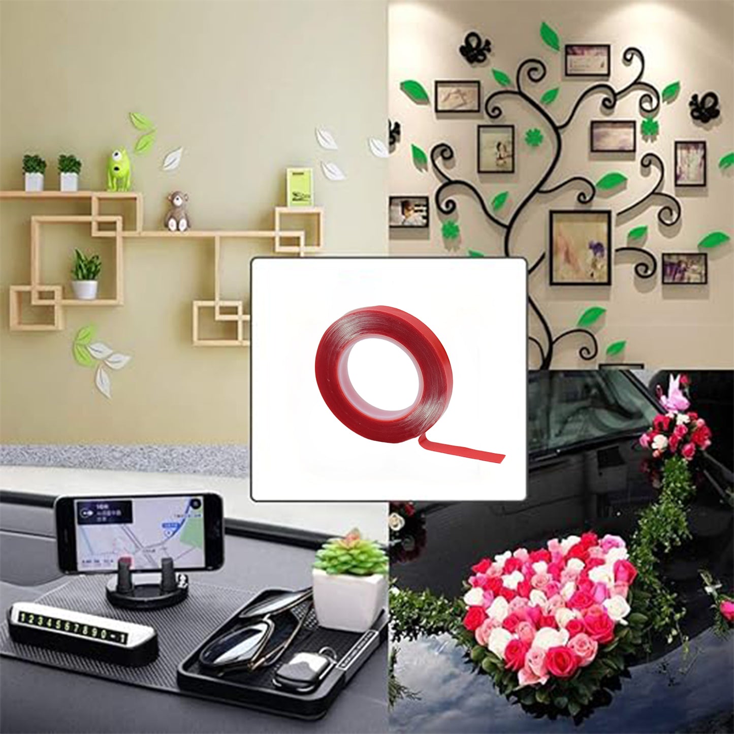 Heavy Duty Transparent Acrylic Foam Mounting Tape (3 Mtr Approx  1 Pc)