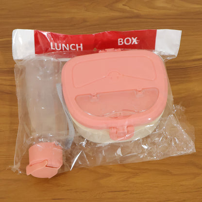Plastic Lunch Box With Water Bottle Combo Set (1 Set)