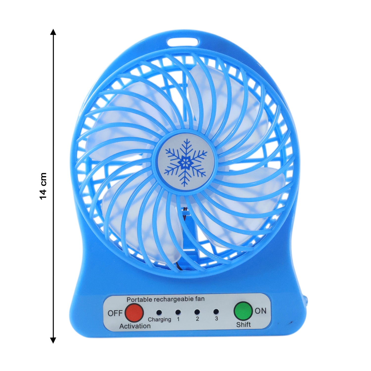Portable Rechargeable Mini Table Fan With Led Light And Battery (1 Pc)