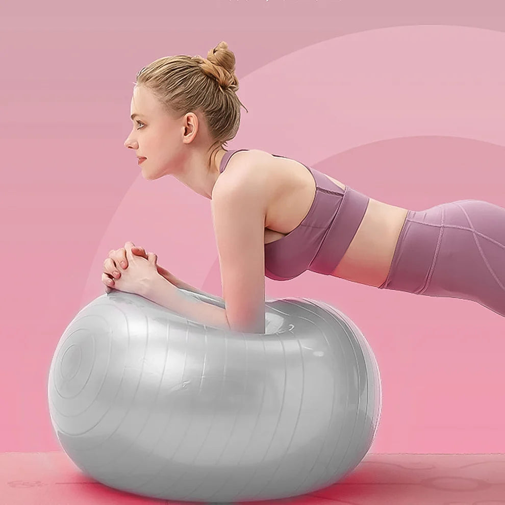 7428 Heavy Duty Gym Ball Non-slip Stability Ball With Foot Pump For Total Body Fitness