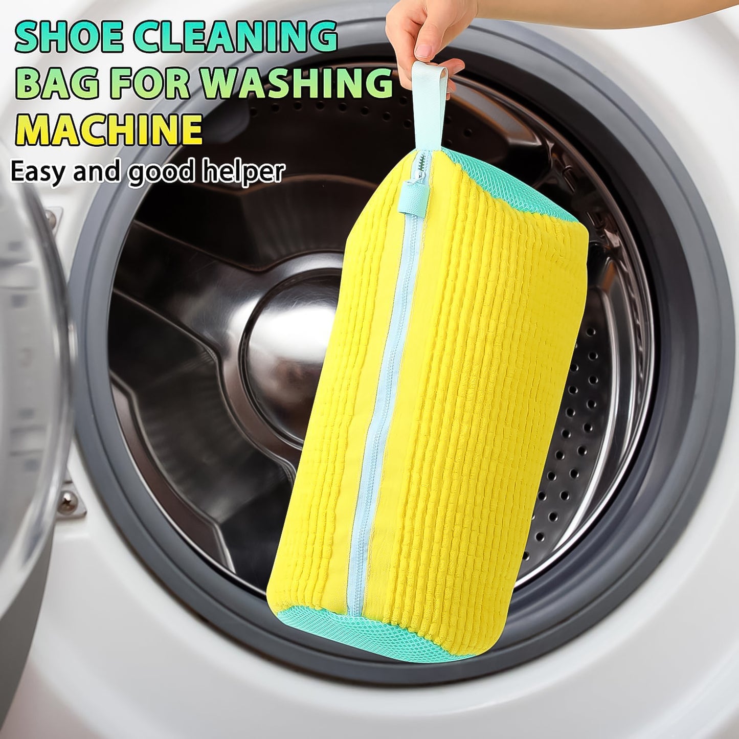 Shoe Cleaning Mop Cover With Microfiber Chenille Lining  Zipper (1 Pc)