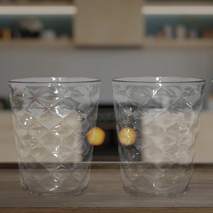 Apex Pyramid Ringo Plastic Glass  300ml Approx  Durable Crystal-clear Tumbler