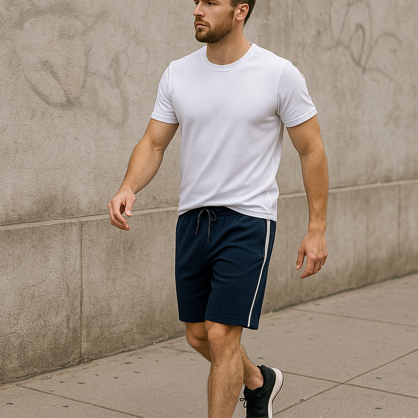 Boxer Shorts With Elastic Waist  Drawcord - (1 Pc  Large)